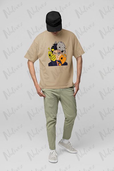 Nulivez Naruto Design Printed High Quality Compact Unisex Oversize T-Shirt
