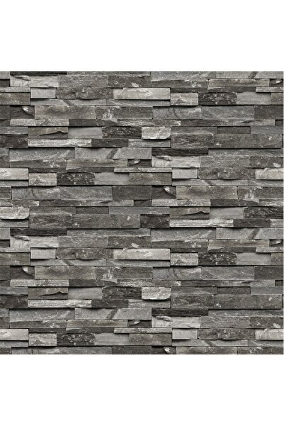 media Autocolant Zid piatra negru, 135 x 225 cm