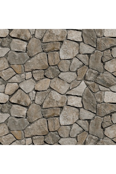 media Φωτοταπετσαρία τοίχου στρογγυλή από πέτρα, γκρι, 200 x 255 εκ.