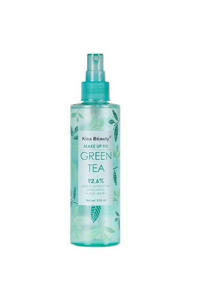 Kiss Beauty Fixační sprej na make-up, Kiss Beauty, Zelený čaj, Makeup Fix, 220 ml