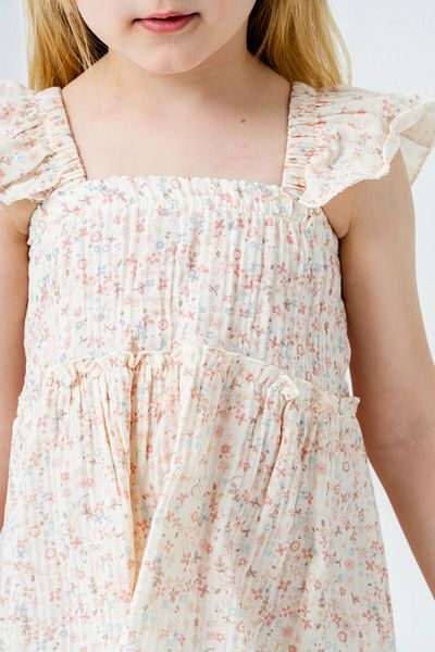My Hanne Flower Embroidered Girl's Muslin Set