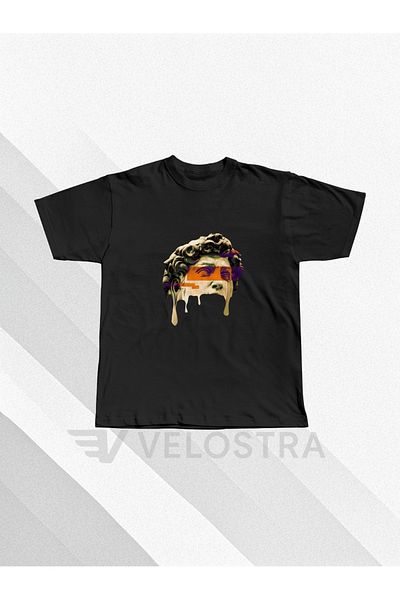 Velostra Unisex Michelangelo Printed Combed Cotton, Oversize T-Shirt