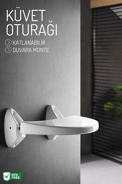 Nandy Home Επιτοίχιο κάθισμα μπανιέρας που ανοίγει και κλείνει - Υποστήριξη ηλικιωμένων και άτομων με ειδικές ανάγκες