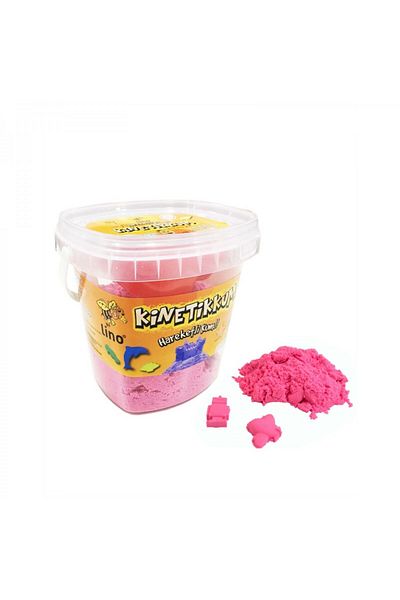 Lino Kinetic Sand Bucket 500Gr 3-Piece Mold Pink / Ln-500P