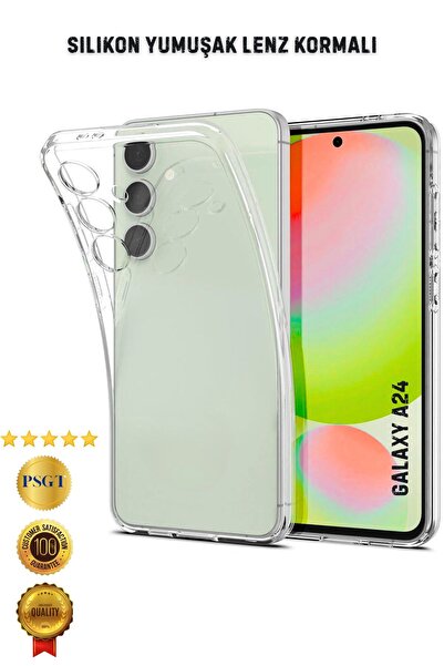 PSGT samsung galaxy ( A24 ) Uyumlu Kılıf Transparent Soft Şeffaf Lenz korumali