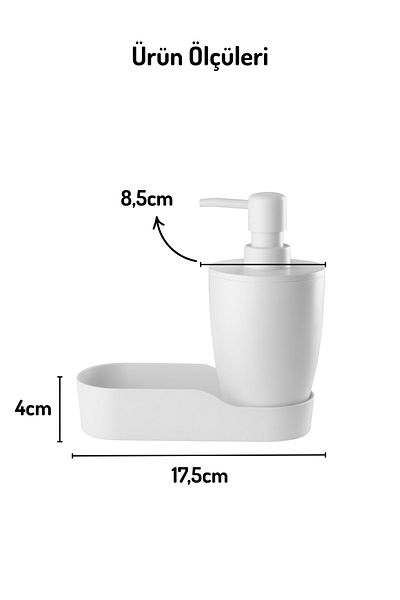 Nandy Home Kitchen Liquid Soap Dispenser and Detergent Dispenser Organizer with Sponge Chamber