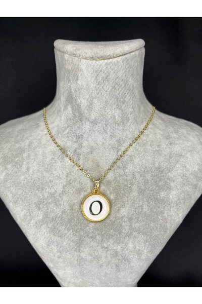 Mos Tespih Letter O Steel Necklace