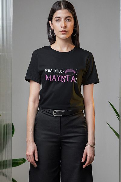qoeuyl boutique Queens Are Born This Month Printed Mother Wife Gift for Dear Friend 100% Cotton Black Women's T-Shirt