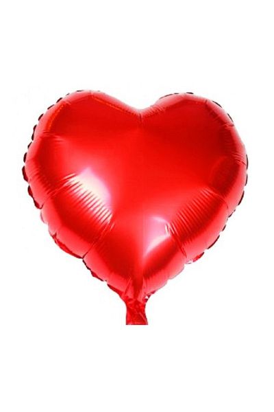 tedaks 1 Piece 18 Inch 45 cm Heart Foil Balloon Red