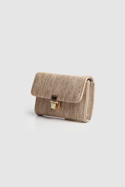 La La'Graccio Paris La'Graccio Paris Women's Nayla Straw Wallet Linen Mink
