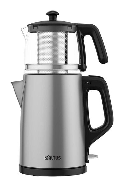 Altabi Tea Machine Inox Body Glass Teapot Al Tus Tea Maker