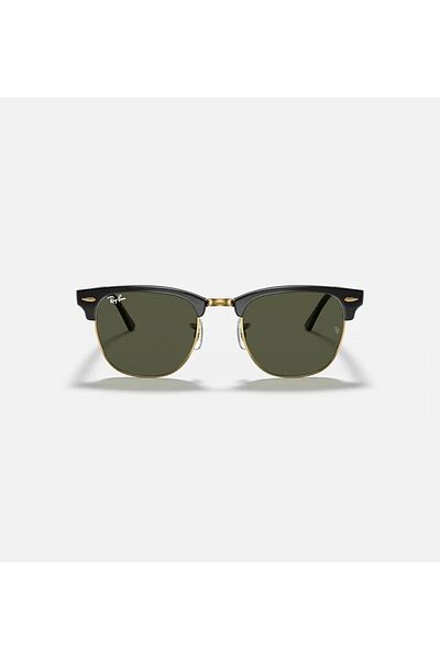 Ray-Ban Original Clubmaster Sunglasses Black with Gold RB3016 W0365 Size 51