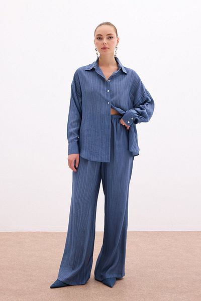 Sateen Casual Shirt - Indigo