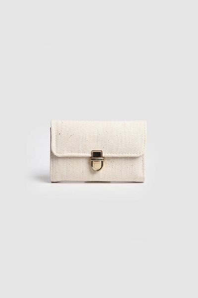 La La'Graccio Paris La'Graccio Paris Women's Nayla Straw Wallet Linen Cream