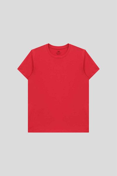 GOSH Men's Red Color 100% Cotton Crew Neck Standard Fit Regular Cut T-Shirt