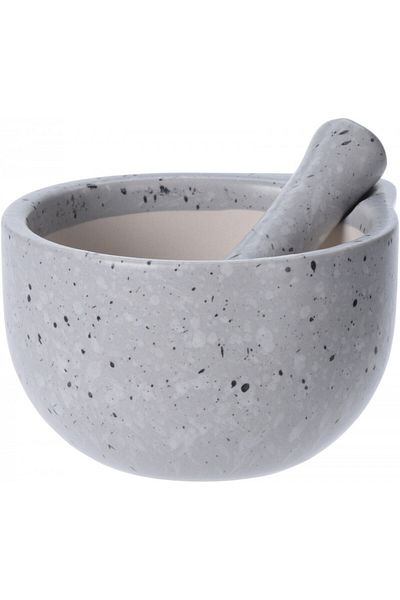 Excellent Houseware Excellent Gray Light ceramic mortar, 330 ml, 11 x 11 cm