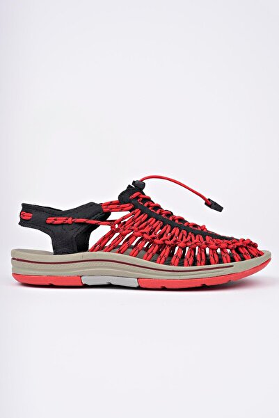 Aymood Lastikli Bağcıklı Ünisex Yaz Erkek Sandalet Kadın Terlik Dokuma Tasarım plaj sandaletleri Nef