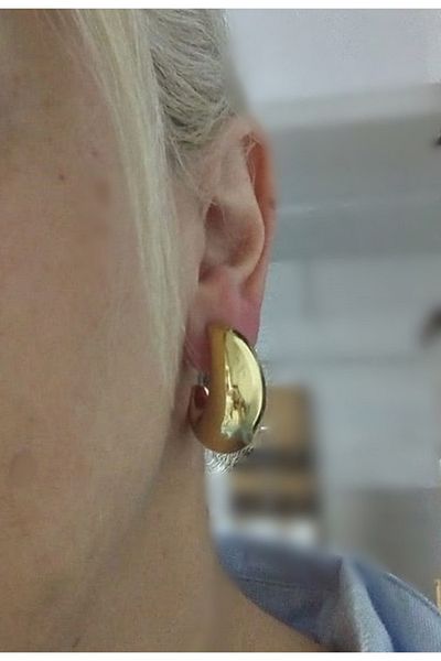 mos&more Gold Half Moon Very Light Stylish Women's Earrings