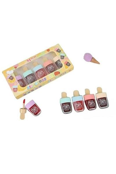 Magic Organic Magic Lip Gloss for Long-lasting Ice Cream-Inspired Lips Assorted Pack of 5
