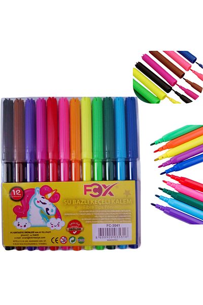 booddie Felt Pen Water Based 12 Colors
