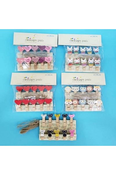 HİMARRY Figured Stringed Note Holder Peg Photo Peg