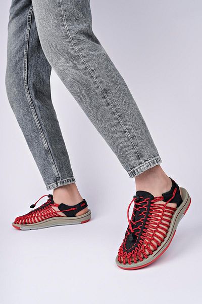 Aymood Elastic Lace-Up Unisex Summer Men's Sandals Women's Slippers Woven Design Beach Sandals Nef