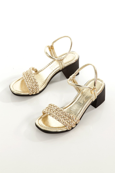 ARTI ARTI AYAKKABI Mia100-tpk-1105 Rahat Abiye Günlük-düğün-eğlence-tatil Altın Topuklu Ayakkabı