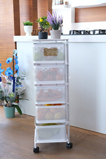 Yıldıray Metal Vasă pătrată metalică cu 5 niveluri, care se deschide și se închide