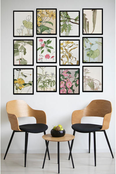 kutuTR Dekorize Mdf Tablo Seti 12 Parça - Salon Oturma Odası İçin Duvar Dekor...