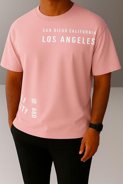 BENROMA 1 προϊόν είναι δώρο για αγορές 6 και άνω Los Angeles Printed Unisex Oversize T-shirt