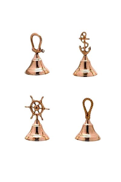 ehobim Authentic 4 adet Gemici Pirinç Masa Çanları 13cm