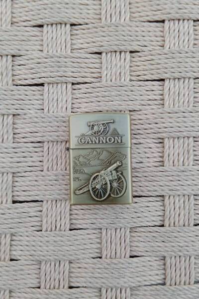 İZMİR ASKERİ MALZEME Bronz Renkli Benzinli Ortacag Topcu Silahi Kabartmali Ka...