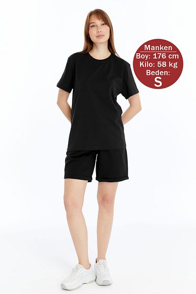 OXVİN 2-Piece Women's T-Shirt - Shorts Set Regular Modal Blend (Shorts - T-Shirt)