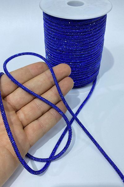 Limelia Saks Blue Full Tight Stone Pipe Strip Cord