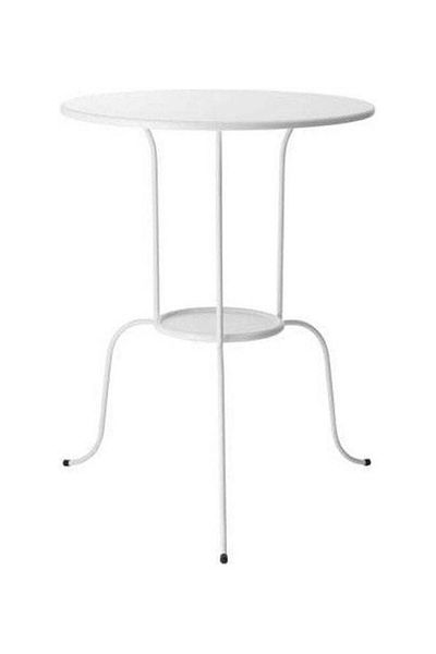 Generic Side Table White Colour Made Of Steel White 50X68cm