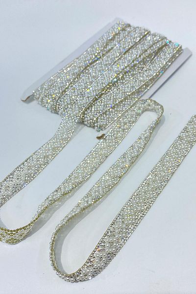 Limelia Pearl Iron-On Strip Applique
