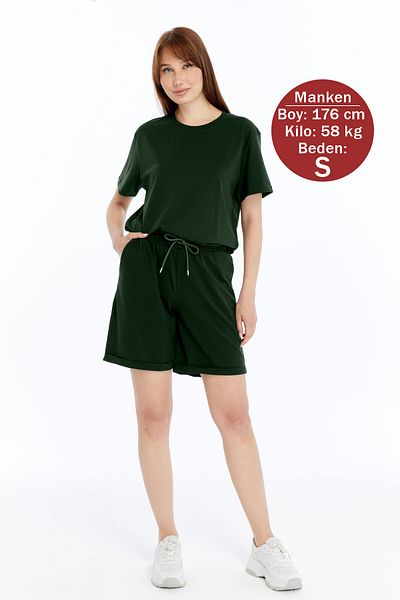 OXVİN 2-Piece Women's T-Shirt - Shorts Set Regular Modal Blend (Shorts - T-Shirt)