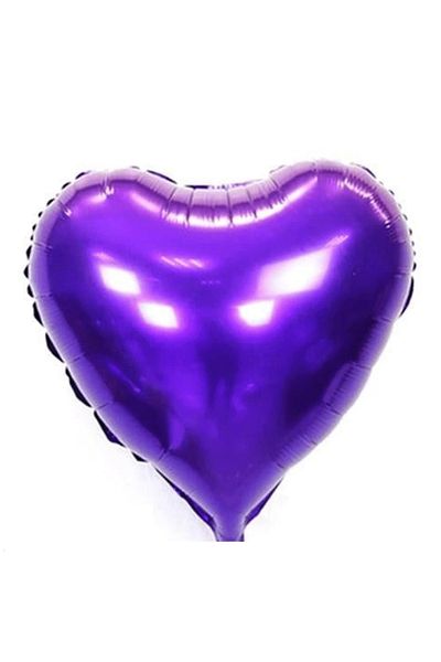 tedaks 1 Piece 18 Inch 45 cm Heart Foil Balloon Purple