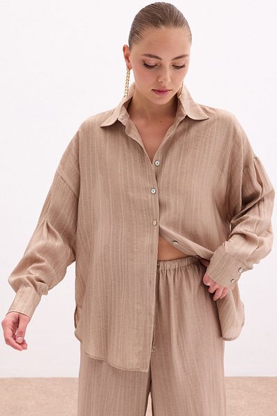 Sateen Cămașă casual - Camel