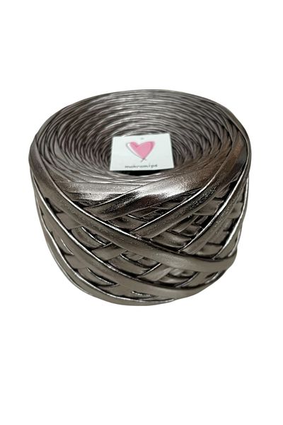 Makromİps Leather metallic leather rope (60m-120gr) metallic shiny bag rope combed hand knitting yarns hand knitting