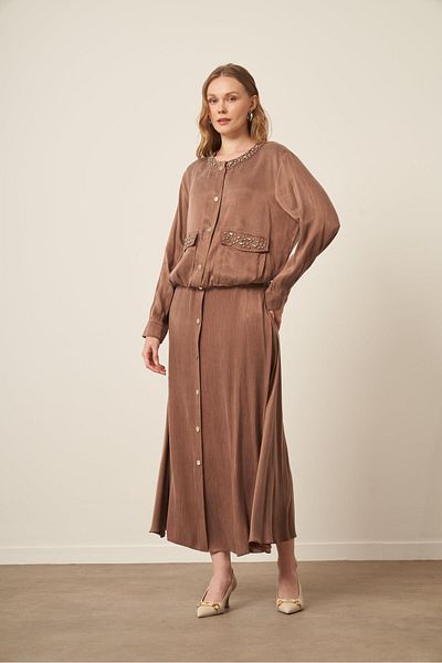 FTZ WOMEN Women's Cupra Skirt Suit Brown 31063