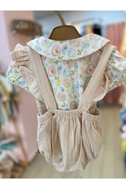 Bebezade Baby Girl Floral Muslin Shirt Romper