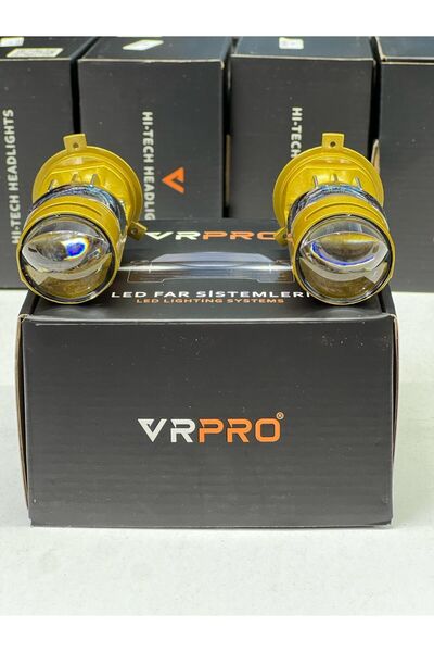 IQ Vr pro H4 Lens Mercek Yüksek Işık Şimşek Etkili 12v 24v Uyumlu15 Bin Lümen...