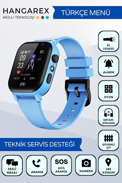 teknotrust Akıllı Çocuk Saati Sim Kartlı Akıllı Saat Çocuklar Için Sos Kamera...