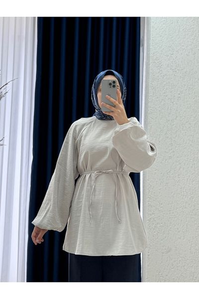MİHRA STORE Zenita Raglan Sleeve Tunic-Bn4175 Stone