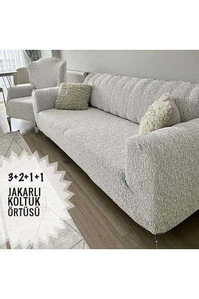TUCHMALL Sofa Cover 3+2+1+1 Set Elastic Flexible Washable Sofa Bed Sofa Cover