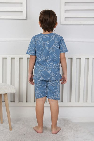 bunny hopp Set pijamale băieți cu pantaloni scurți – 100% bumbac – cu model – vară – 3-8 ani