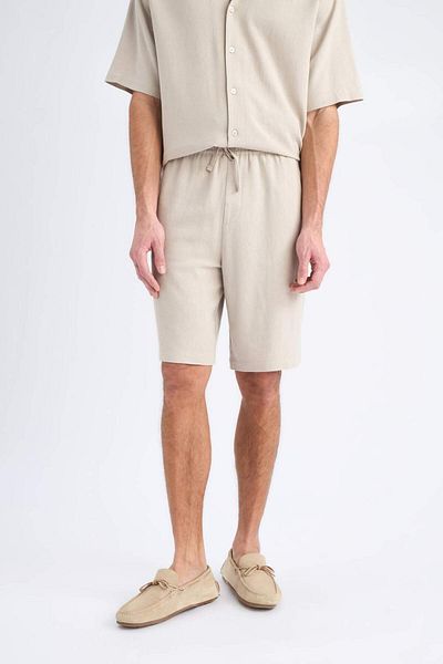 DeFacto Relax Fit Καλοκαιρινό λινό σορτς D8835AX25SM