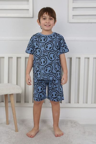 bunny hopp Set pijamale băieți cu pantaloni scurți – 100% bumbac – cu model – vară – 3-8 ani
