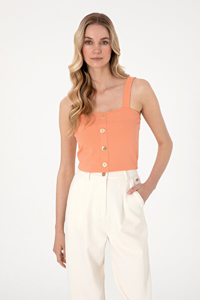 U.S. Polo Assn. Kadın Somon Tişört 50286100-VR047